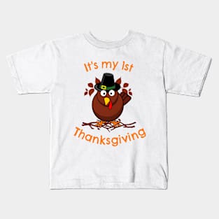 Baby's First Thanksgiving Kids T-Shirt